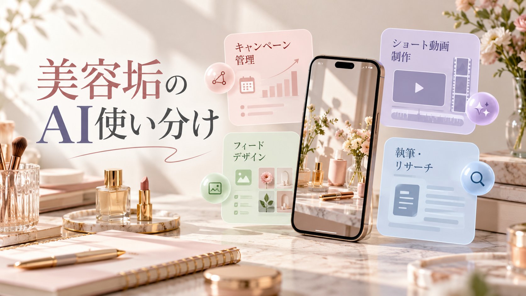 美容垢のAI使い分けのアイキャッチ