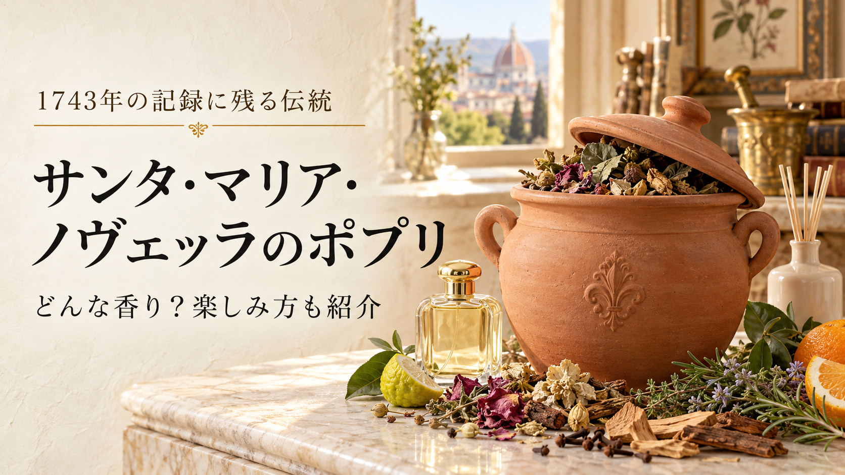 サンタ・マリア・ノヴェッラのポプリ(テラコッタの壺に入った伝統的なホームフレグランス)