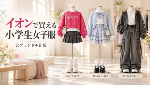 イオンで買える小学生女子向けブランド3選（ラブラビ・ブリングガールズ・ジェシーローガン）