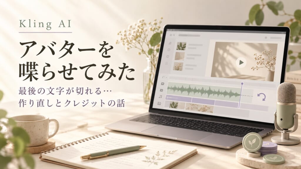 Kling AI アバターを喋らせてみた 最後の文字が切れる 作り直しとクレジットの話